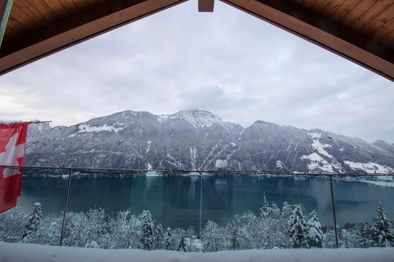 Exklusives Chalet Mit Traumhafter See- Und Bergsicht Seelisberg Buitenkant foto